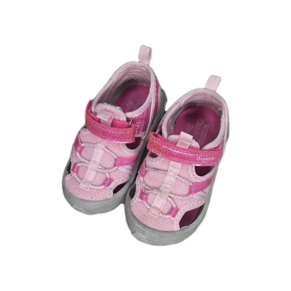 Oshkosh Toddler Girls Spring Summer Pink Play Sandals Size 7‎ Toddler.